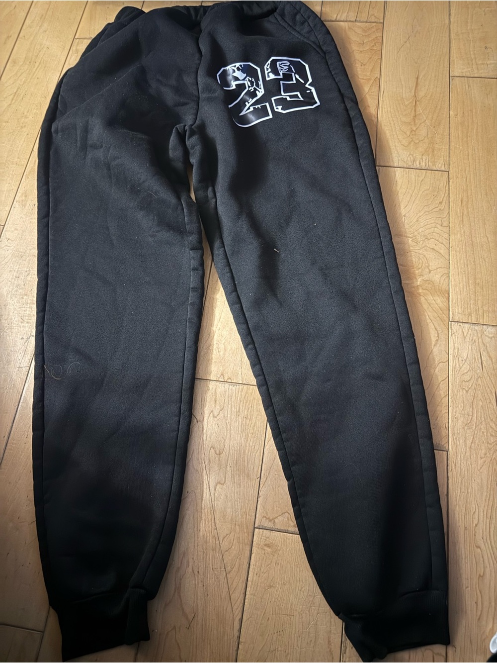 Black Men's Jogger Sweatpants with '23' Graphic